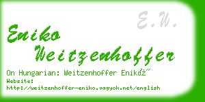 eniko weitzenhoffer business card